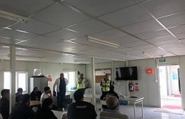 Otoyol inşaatında çalışan şoförlere jandarma’dan eğitim