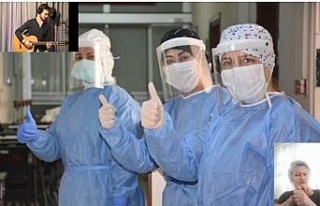 Sağlık çalışanları hazırladıkları video ile...