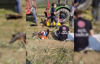 Ayağını silaj makinesine kaptırdı