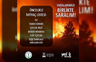 Efeler’den yangın bölgelerine yardım eli