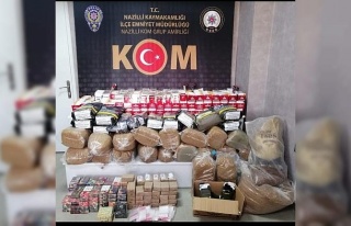 Nazilli’de çok sayıda kaçak sigara ele geçirildi