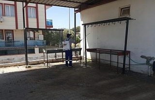 Nazilli’de kurban kesim alanları dezenfekte edildi