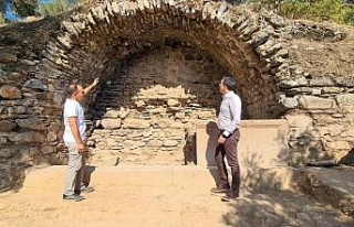 NYSA Antik Kenti’nde bin 800 yıllık tarihi çeşme...