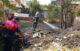 Otluk alanda çıkan yangın itfaiyenin zamanında...