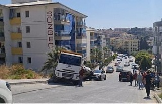 Freni patlayan kamyon araçları biçti