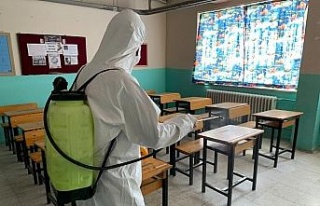 Germencik’te okullar dezenfekte edildi