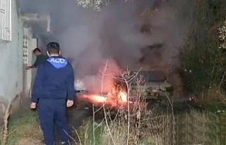 Alkollü şahsın ısınmak için yaktığı ateş...