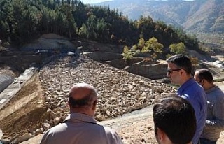 Aydın’da yapımı devam eden göletlerde incelemelerde...