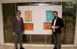 Ödüllü karikatür sanatçısının eserleri Kuşadası’nda...