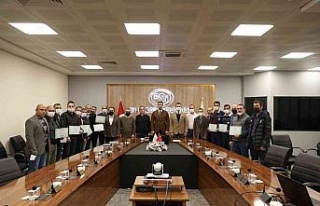 Afetlerde görev alan DSİ personeli teşekkür belgesi...