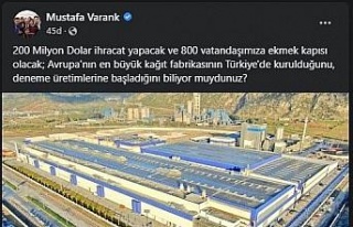 Bakan Varank açıkladı: Aydın’daki tesis deneme...