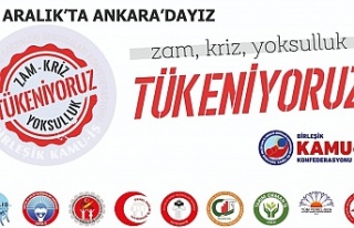 BİRLEŞİK KAMU İŞ”ZAM KRİZ YOKSULLUK TÜKENİYORUZ”