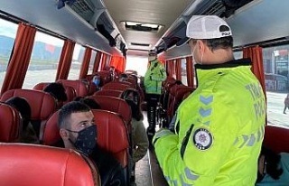 Yeni yıl öncesi otogarda denetimler sürüyor