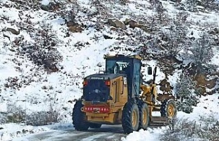 Nazilli’nin yüksek kesimlerinde yollar karla kaplandı