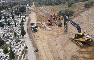 Başkan Özcan, Eğriboyun Mezarlığı’ndaki çalışmaları...