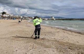 Didim’de sahillerde temizlik çalışması yapıldı