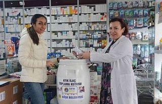 Köşk Belediyesi, eczanelere atık ilaç kutusu dağıttı