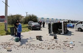 Aydın’da devrilen araçtaki 3 kişi yaralandı