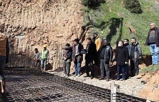 Başkan Özcan, 250 tonluk su deposunun temelini attı