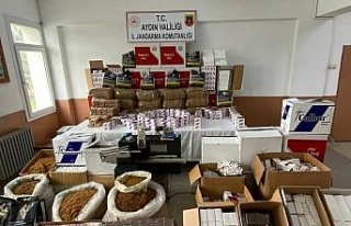 Çine’de kaçak sigara imalathanesine baskın