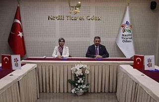 Karacasu Kaymakamı Yılmaz, NTO Başkanı Arslan’la...