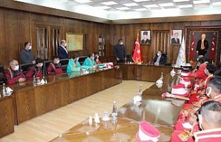 Vali Aksoy, mehteranları ağırladı