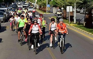Sağlık için pedal çevirdiler