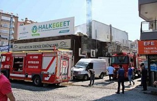 Balık halindeki baca yangını korkuttu