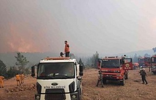 Köşk Belediyesi’nden, Marmaris’teki orman yangınına...