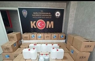 Nazilli’de bin litre etil alkol ele geçirildi