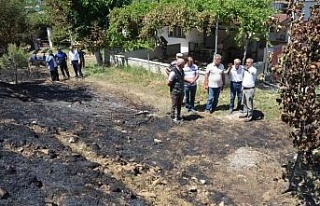 Posacı ve Kaplan yangın bölgesinde incelemelerde...