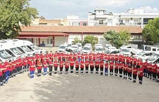 Aydın Büyükşehir Belediyesi’nin sağlık ekipleri...