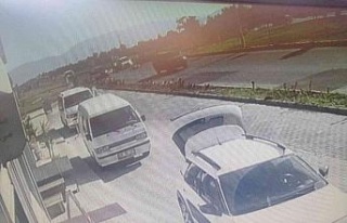 Motosiklet sürücüsünün ölümden döndüğü...