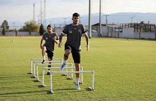 Nazilli Belediyespor, Bayburt maçı öncesi antrenmanlara...