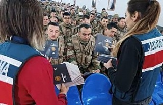 Aydın’da askerler kadına karşı şiddet konusunda...