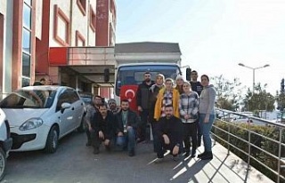 ADÜ’de Afet Yardım Kampanyası için toplanan...