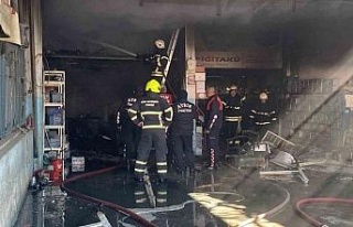 Elektrikli ısıtıcıdan çıkan yangın iş yerini...