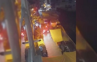 İtfaiyeye semt pazarı engeli, zor anlar kameralara...