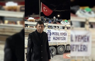 Nazilli mobil yemek hizmetleri tırı bölgeye ulaşıyor