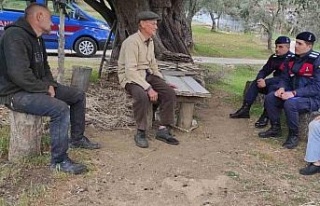 Jandarmadan yaşlı çınarlara saygı