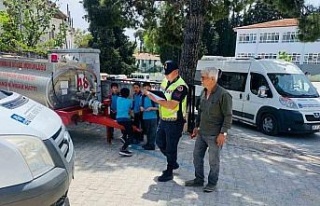 Aydın’da servis araçlarının denetimleri sürüyor