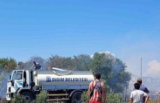 Didim’de sanayide çıkan yangın korkuttu