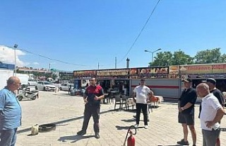 Kuşadası Nazilli Halk Pazarı’nda yangın tatbikatı