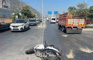 Söke’deki kazada motosiklet sürücüsü yaralandı