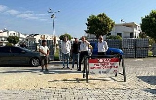 Başkan Atabay yol yapım çalışmalarını denetledi