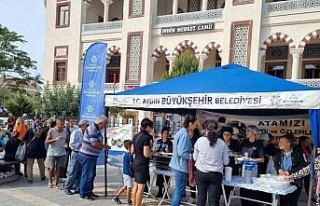 Aydın’da Atatürk için pilav hayrı yapıldı