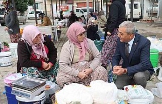 Başkan Kaplan üretici kadınlara köylü pazarı...