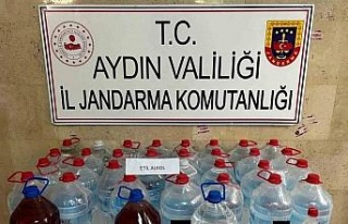 Germencik’te 155 litre etil alkol ele geçirildi