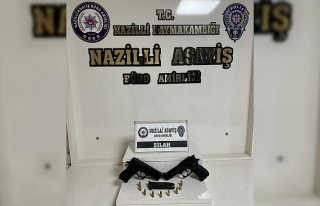 Nazilli’de denetimlerde çok sayıda silah ele geçirildi