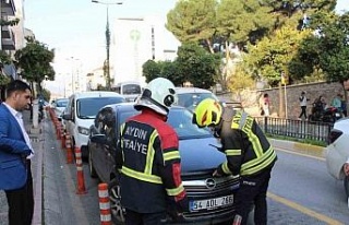 Araç yangını ihbarı ekipleri harekete geçirdi